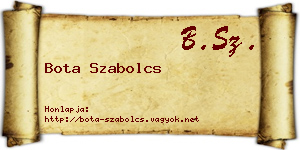 Bota Szabolcs névjegykártya